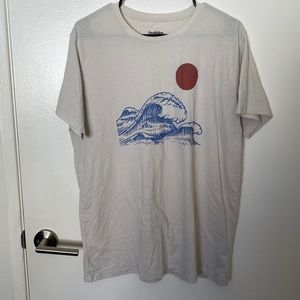 Graphic T-shirt w/ waves & sun | Goodfellow | Large
